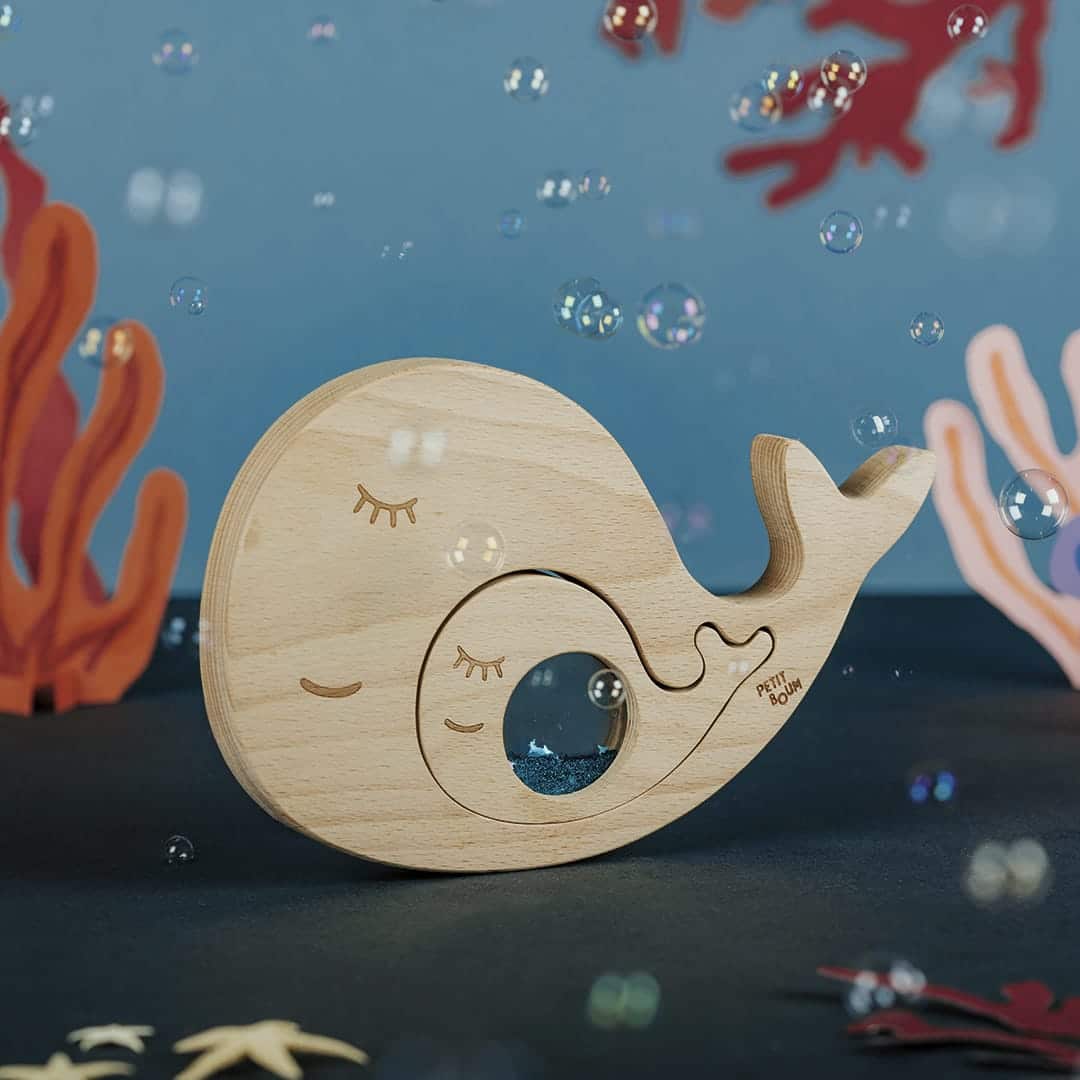 Petit Boum - Sensorikpuzzle - Wal & Baby