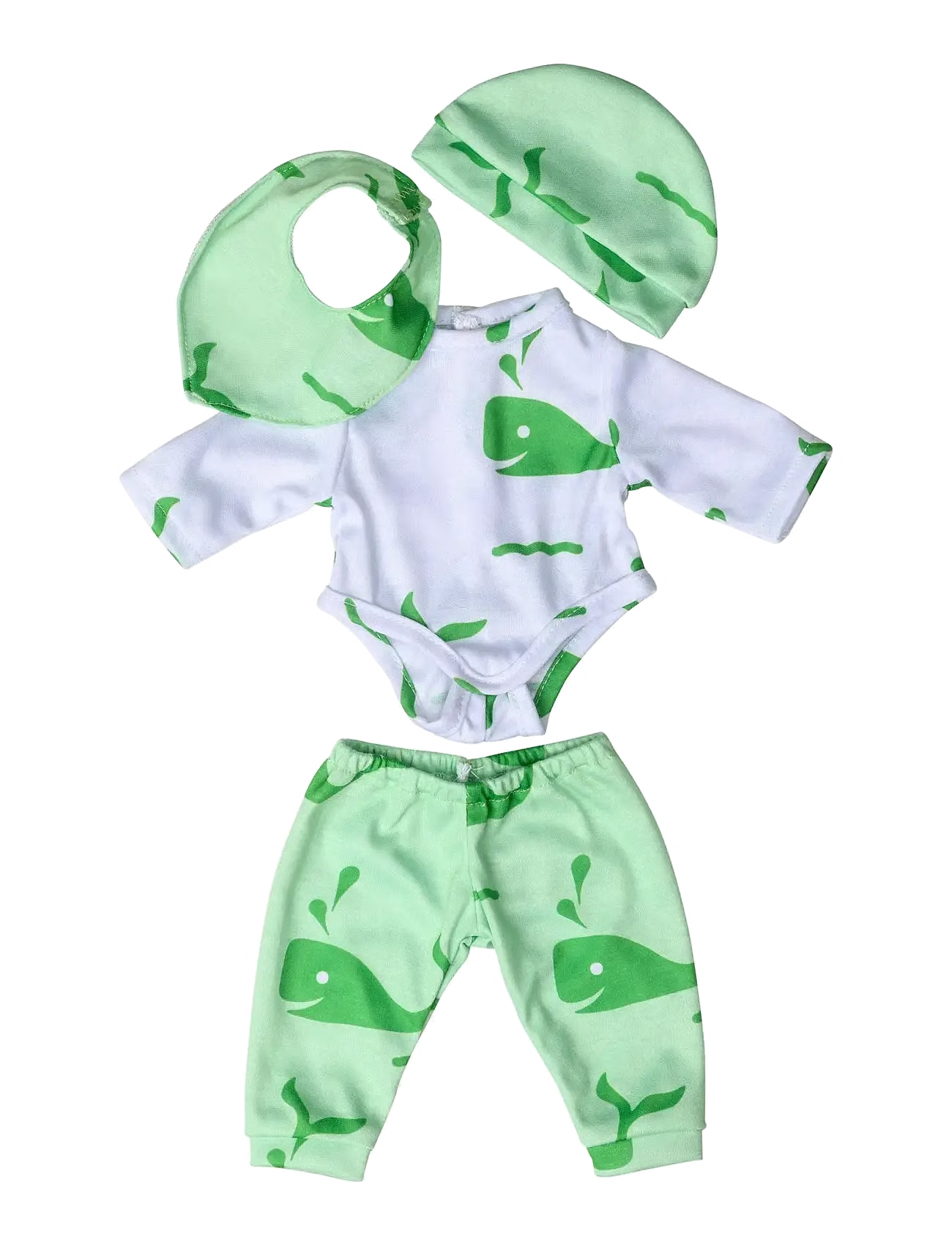 Lillan & Friends - Body und Hose, Mütze, Lätzchen - Wal (Gr.28-35cm)
