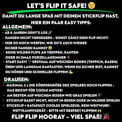 Stickflip Geschicklichkeitsspiel mit bunten Sticks und digitaler Anzeige
