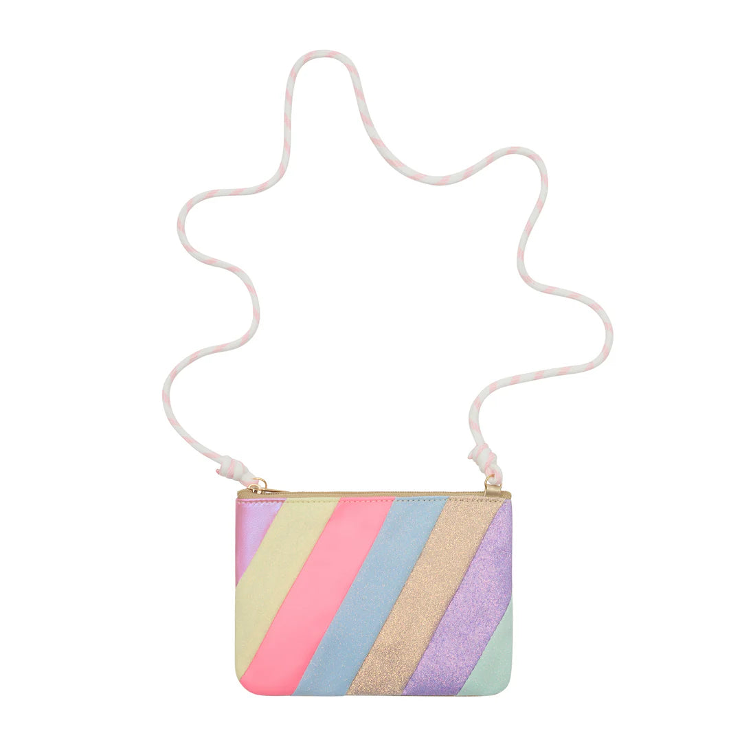 Sherbet Striped Bag von Mimi & Lula, kleine gestreifte Handtasche in Pastellfarben