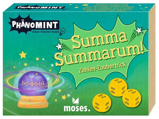Zahlenspiel Summa Summarum von Moses mit Würfeln und Spielkarten zum Rechnen