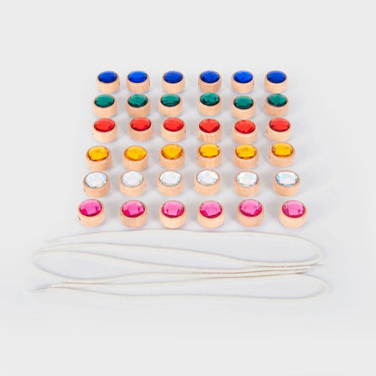 tickit - Schmucksteine Holzperlen Fädelspiel