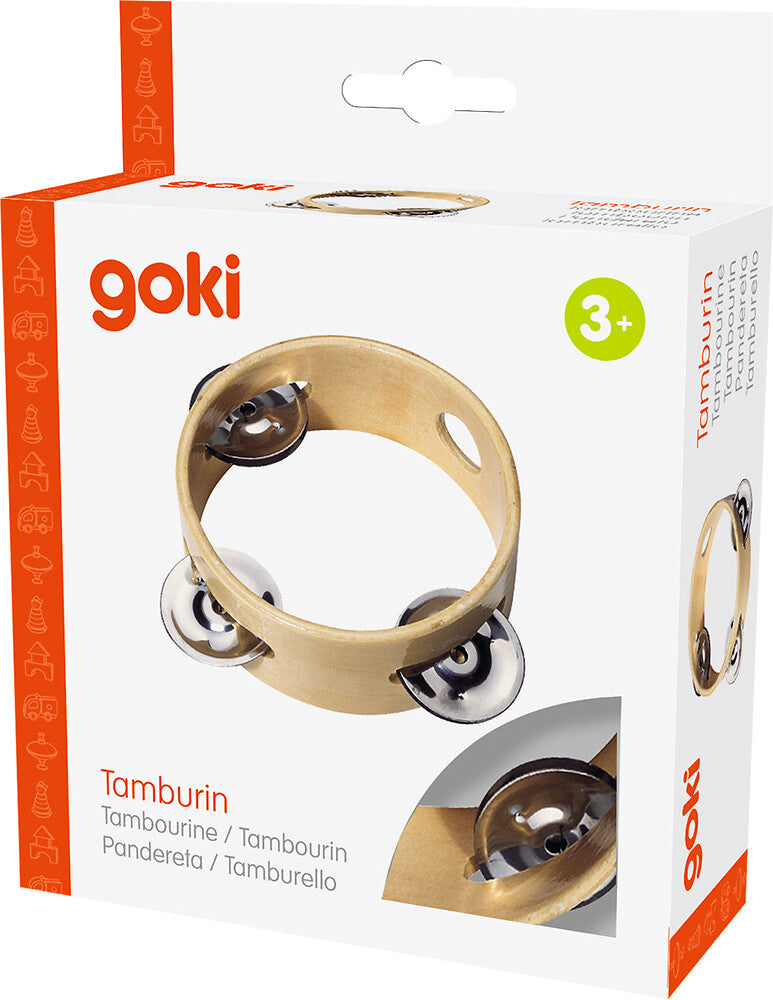 Goki - Tamburin mit 3 Schellen Bild 2