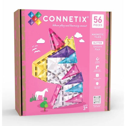 Connetix - Magnetbausteine Glitter Unicorn Pack 56-tlg.