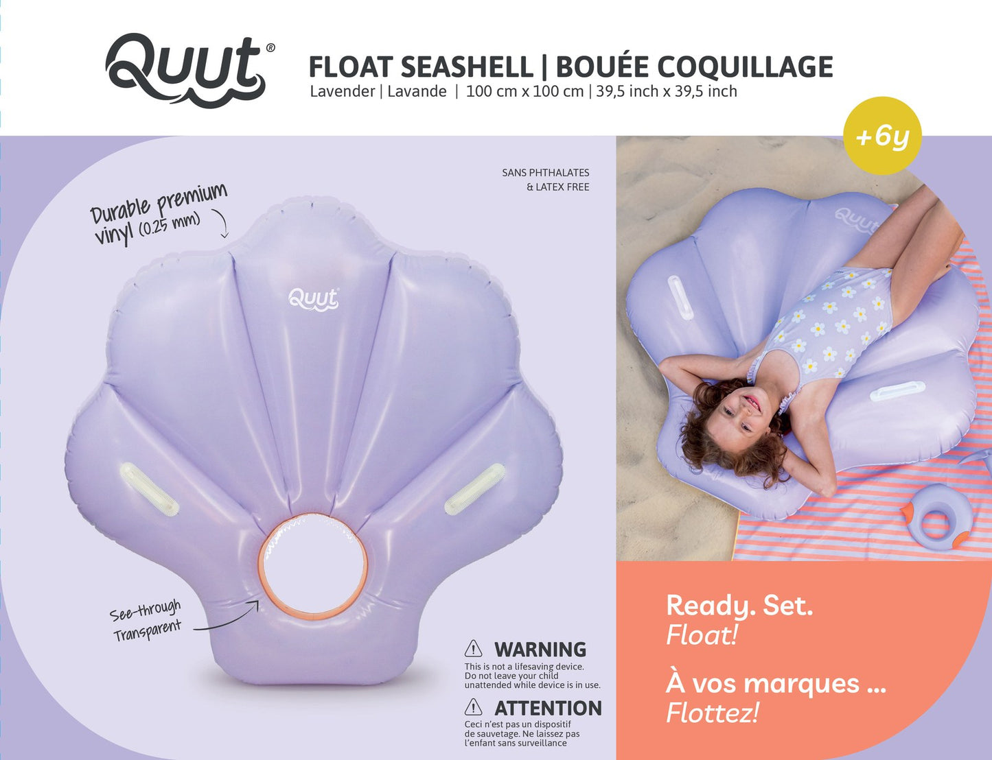 Quut - Inflatable Seashell Float - Verpakking-shell