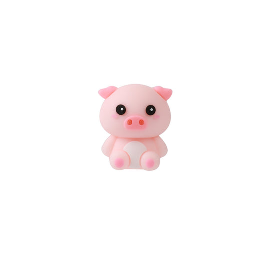 3D-Radiergummi Schwein mit Gesicht, Vorderansicht