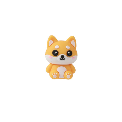 3D-Radiergummi Shiba-Hund mit Gesicht, Vorderansicht