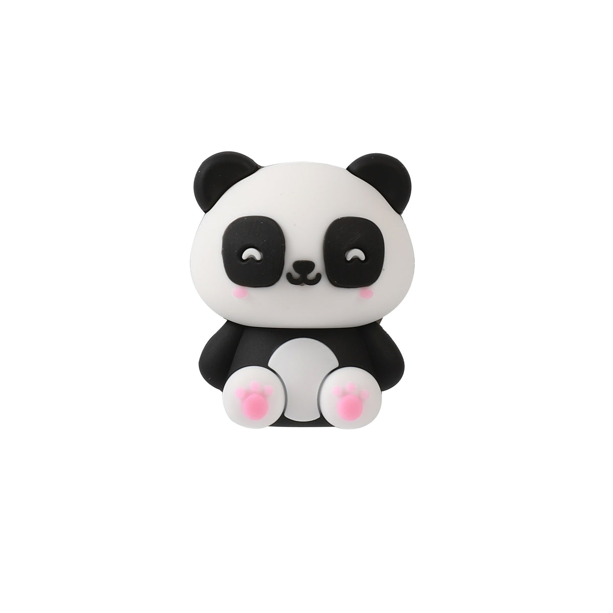 3D-Radiergummi Panda mit Gesicht, Vorderansicht