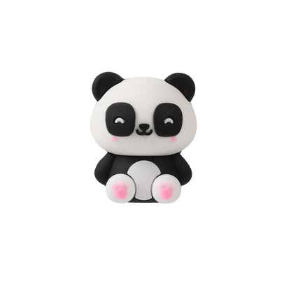 3D-Radiergummi Panda mit Gesicht, Vorderansicht