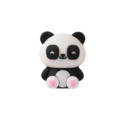 3D-Radiergummi Panda mit Gesicht, Vorderansicht