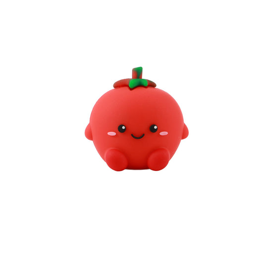 3D-Radiergummi Tomate mit Gesicht, Vorderansicht