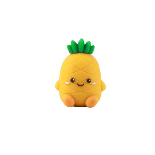 3D-Radiergummi Ananas mit Gesicht, Vorderansicht