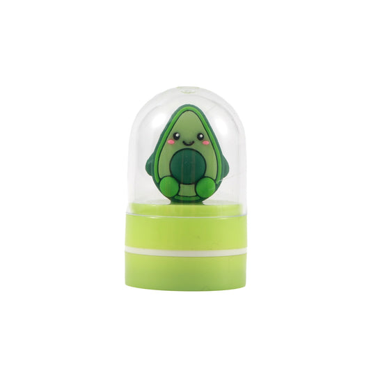 Stempel mit Figur Avocado unter der durchsichtigen Schutzkappe