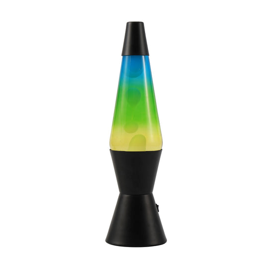 i-Total - Spaceship LED-Lavalampe Schwarz - gelb/blau - XL3321 (1)