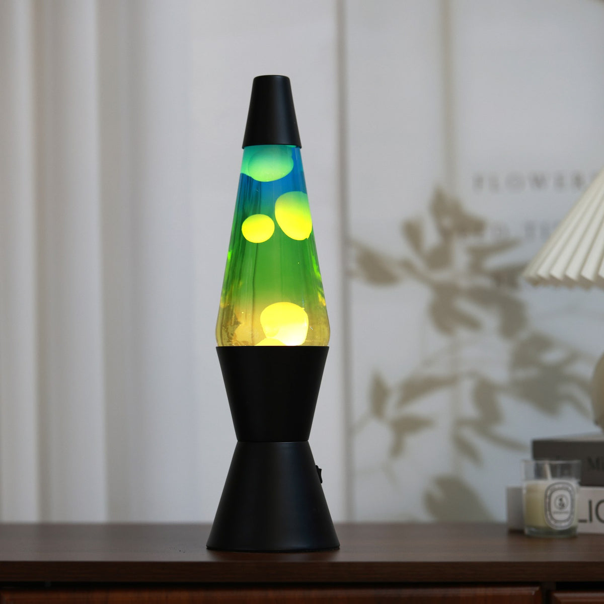 i-Total - Spaceship LED-Lavalampe Schwarz - gelb/blau - XL3321 (3)