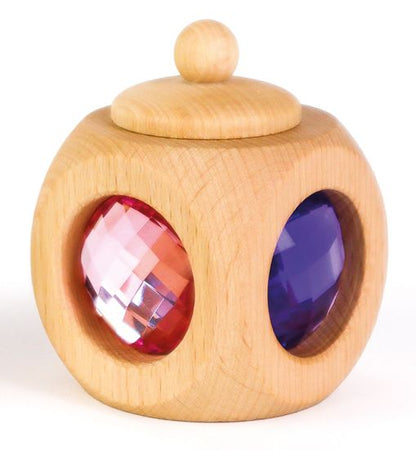 Holz-Zahndose Bauspiel in zarten Pastelltönen, rechteckige Form