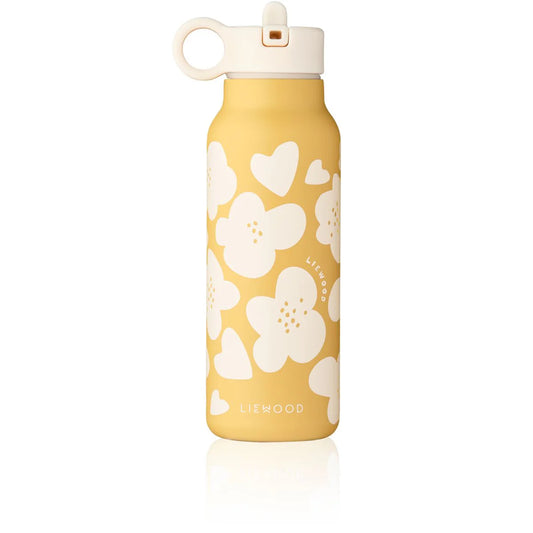 Liewood Falk Trinkflasche Flower aus recyceltem Edelstahl mit Pop-up-Strohhalm und Tragegriff