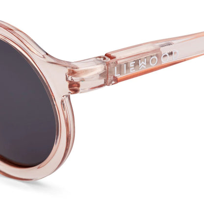 Liewood DARLA Sonnenbrille mit rundem Rahmen aus transparentem Kunststoff in Roséton