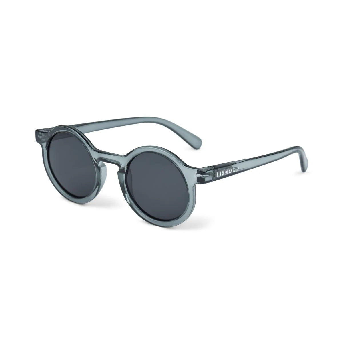 Kindersonnenbrille DARLA von Liewood mit rundem Rahmen aus transparentem Polycarbonat in Blau