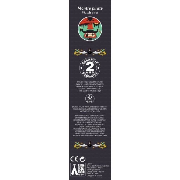 Djeco - ticlock - Armbanduhr - Pirat