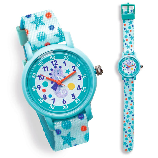 Djeco - ticlock - Armbanduhr - Seepferdchen