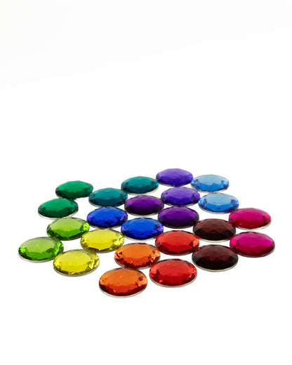 Bauspiel Maxi Funkelsteine, 24 facettierte Steine in verschiedenen Farben, Packshot