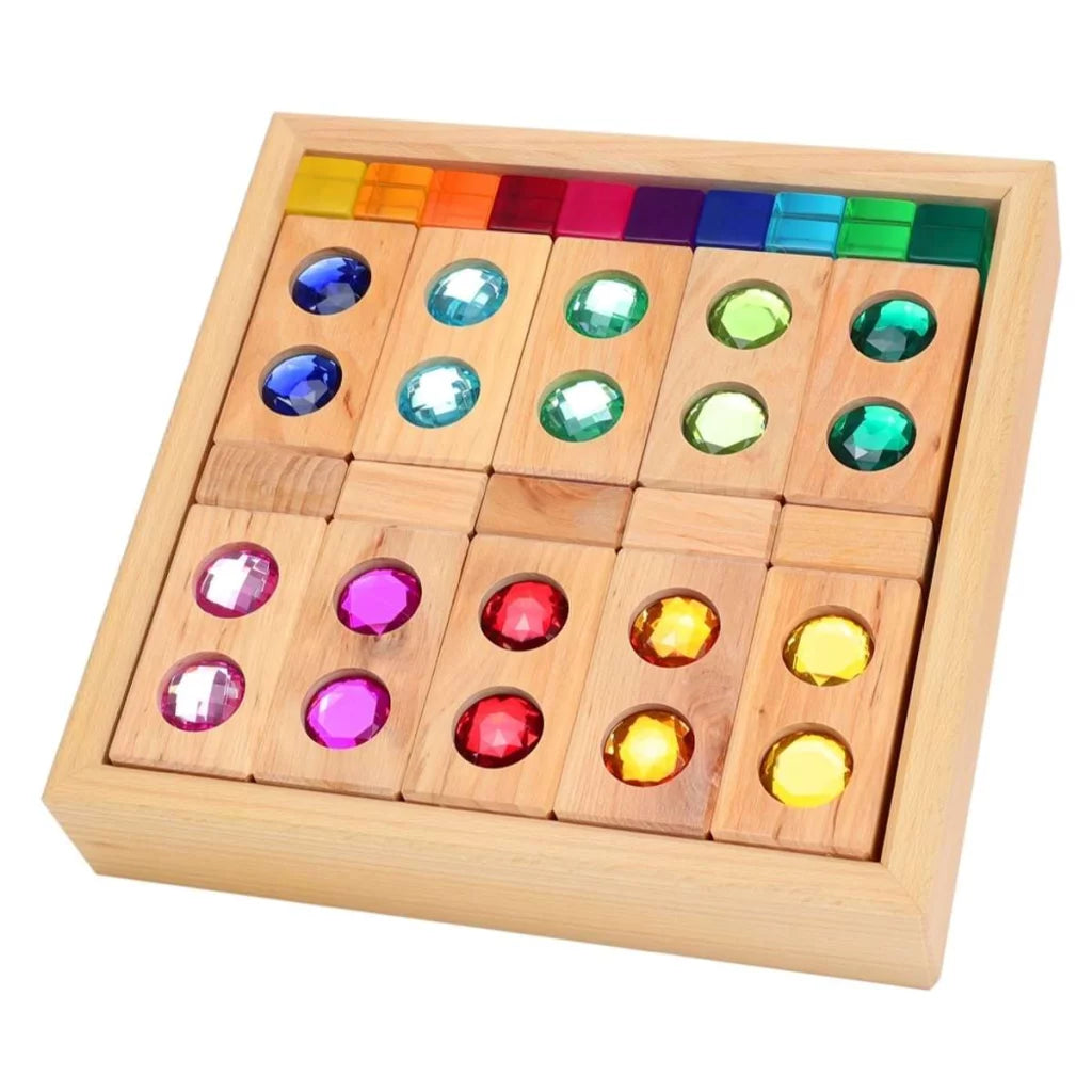 Bauspiel - 0152 Kleine Farbstraße mit Lichtbauwürfel 45 Teile