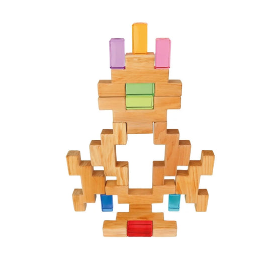 Bauspiel - 0295 Bauspiel - Treppenklötze mit Lichtbauquadern