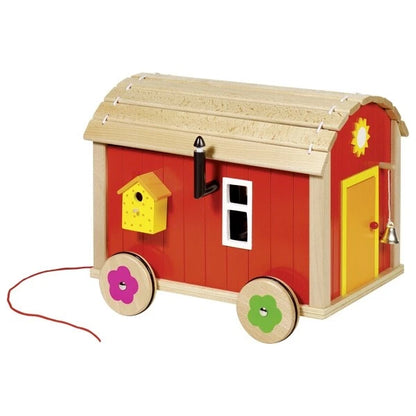 Goki - Puppenbauwagen mit Zubehör
