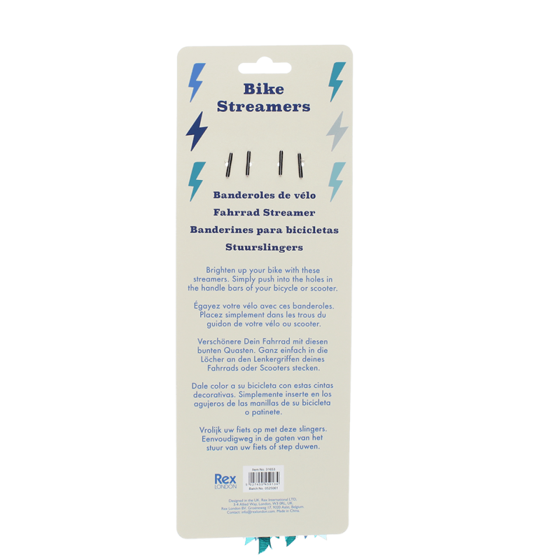 Fahrradlenkerbänder Bicycle Streamers von Rex London in leuchtendem Blau