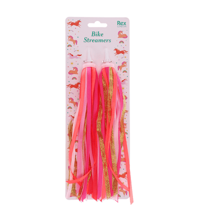 Fahrradlenkerbänder Bicycle Streamers mit bunten Einhorn-Motiven von REX London