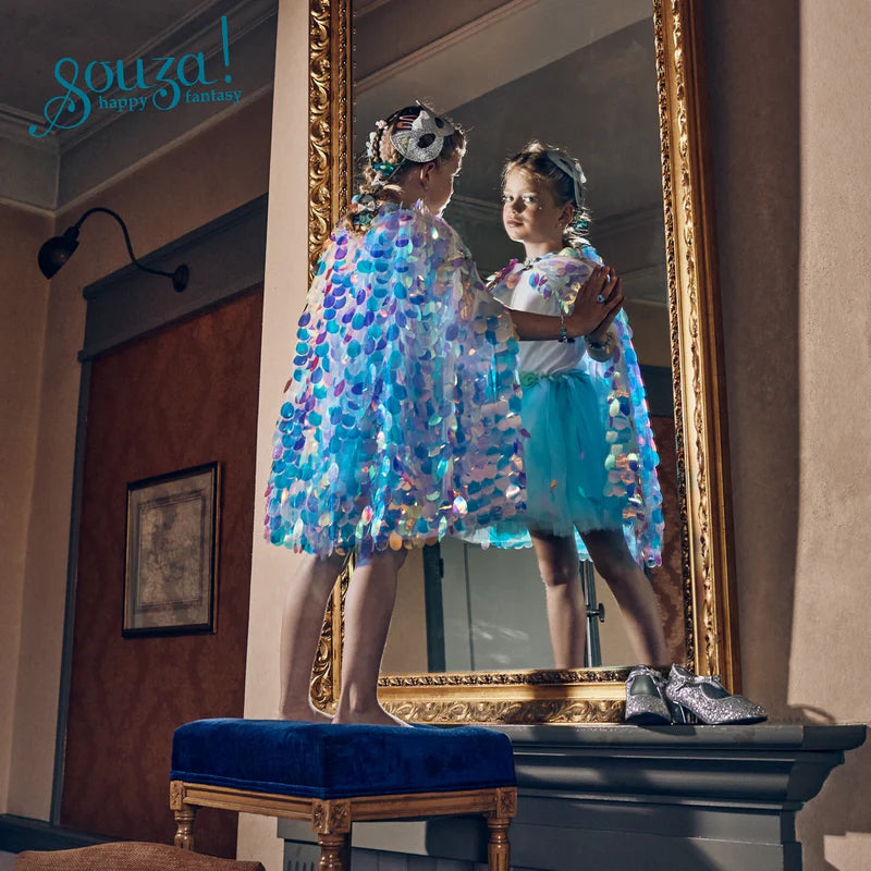 Lorelie Cape von Souza in Türkis mit Feenflügel-Design für Kinder ab 5 Jahren