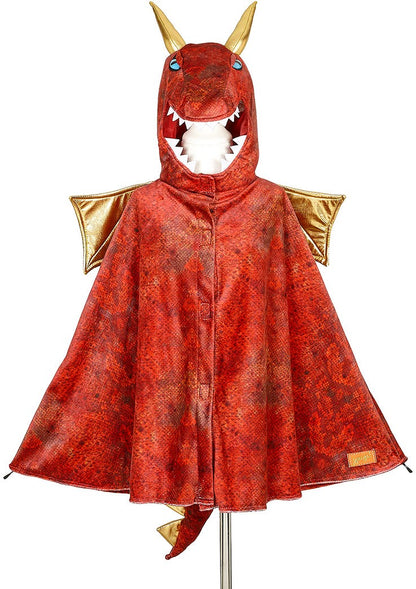 Souza - Drachenkostüm Cape rot gold 4-7 J.