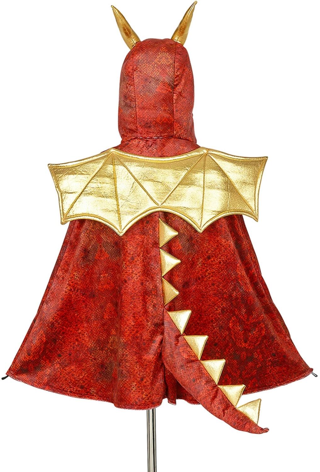 Souza - Drachenkostüm Cape rot gold 4-7 J.
