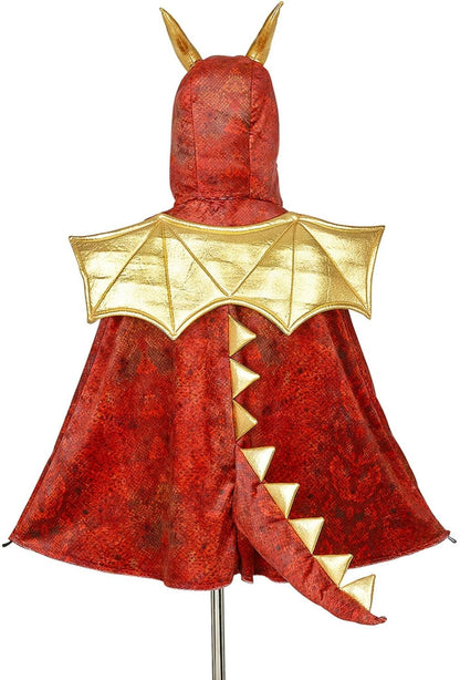 Souza - Drachenkostüm Cape rot gold 4-7 J.