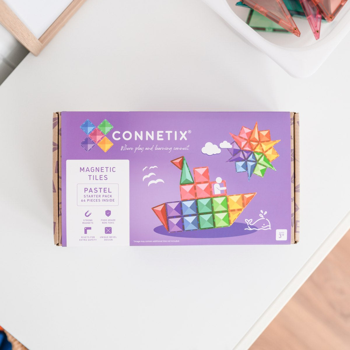 Connetix - Magnetbausteine Pastel Starter Pack 64-tlg.