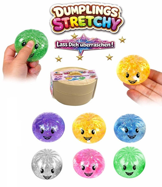 Glitzer Dumplings Stretchy von Funtrading in bunten Farben mit Glitzereffekt zum Dehnen