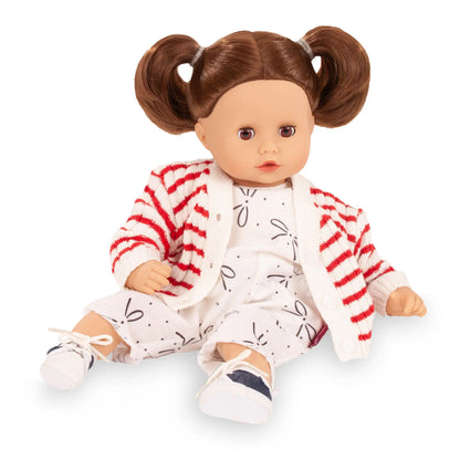 Götz - Babykombi The Bow, Anzug, Jacke und Schuhe - Puppenkleidung Gr. S (30-33cm)