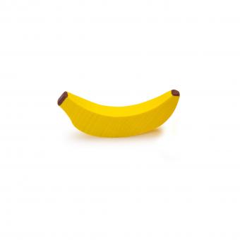 Holzbanane Erzi in naturalistischer Form und gelber Färbung für Kaufladen