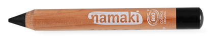Namaki Schminkstift dick in Schwarz, Packshot mit Holzschaft und schwarzer Spitze