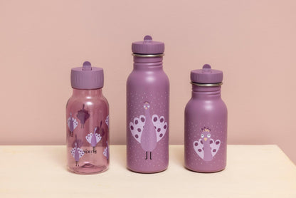 Edelstahl-Trinkflasche Mrs. Peacock 350ml von Trixie mit Pfauenmotiv