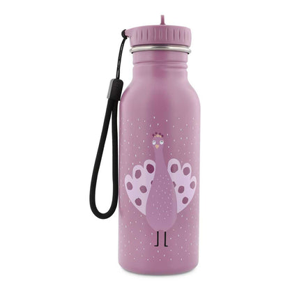 Edelstahl-Trinkflasche Mrs. Peacock 500ml von Trixie mit Pfauen-Motiv