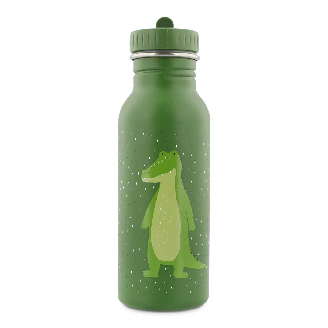Edelstahl-Trinkflasche Trixie Mr. Alligator 500ml mit grünem Alligator-Druck