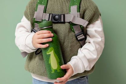 Edelstahl-Trinkflasche Trixie Mr. Alligator 500ml mit grünem Alligator-Druck