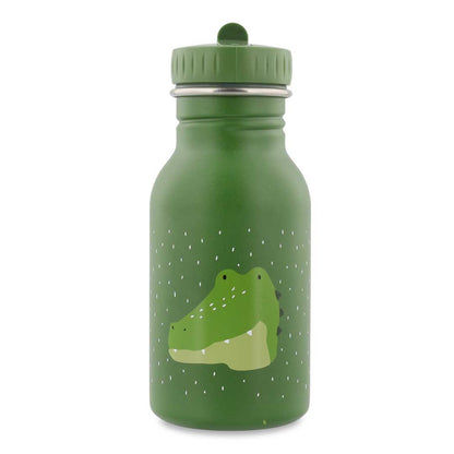 Edelstahl-Trinkflasche Trixie Mr. Alligator 350ml mit grünem Alligator-Design