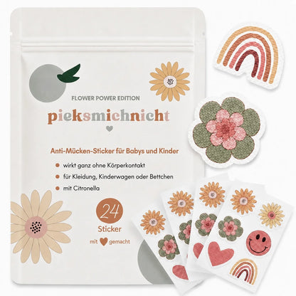 pieksmichnicht - Anti-Mücken-Sticker Flower Power Edition
