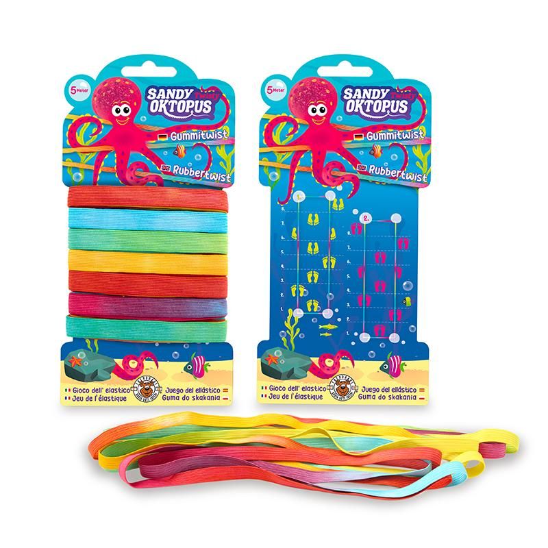 Gummitwist Trendhaus 5m elastisches Band in Neonfarben für Sprungspiele