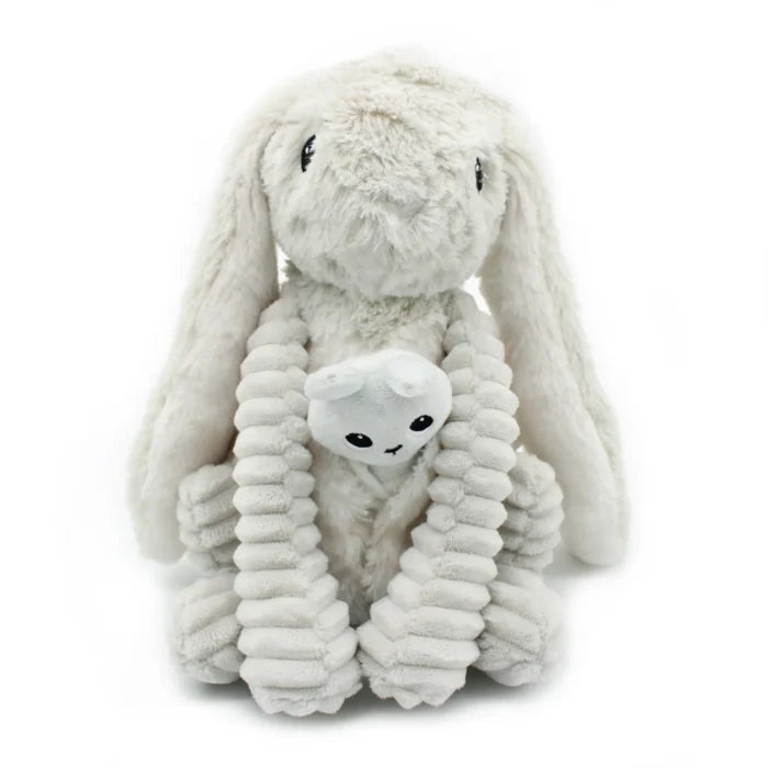 Kuscheltier-Set Mama und Baby Hase grau von Les Déglingos, 25cm