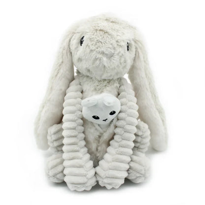 Kuscheltier-Set Mama und Baby Hase grau von Les Déglingos, 25cm