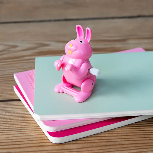 Aufziehspielzeug Hase von Rex London mit farbigem Design zum Hüpfen
